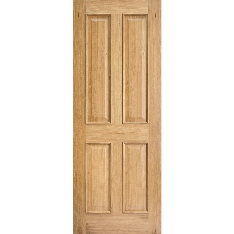 Internal Oak Regency 4 Panel Door with Raised Mouldings